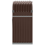 ZNTS Log Holder Brown 120x45x100 cm Galvanised Steel 364573
