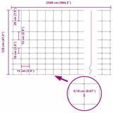 Field Fence Silver 25 x 1.2 m Galvanised steel 42005809