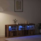 LED Sideboard Old Wood 181 x 37 x 67 cm Engineered Wood 3333111