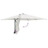 Garden Parasol Sand 248.5 x 247.5 x 160 cm Polyester and Steel 42003235