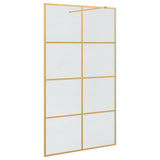 Walk-in Shower Wall Gold 115 x 195 cm Tempered Glass 42022060