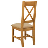 Dining Chair 2 pcs Solid Oak Wood Beige 45 x 54 x 105 cm 42039168