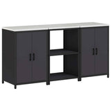Kitchen Storage Set HATTEM 3 pcs Black Cold-rolled Steel 3392694