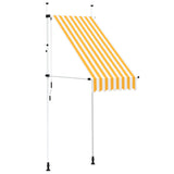 Manual Retractable Awning 100 cm Orange and White Stripes 145831