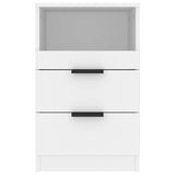 Bedside Cabinet White Engineered Wood 811232