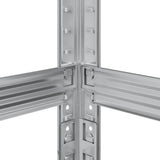 2-Layer Tyre Shelf Silver 110x40x180 cm Steel&Engineered Wood 4016968