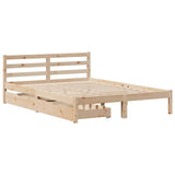 Bed Frame without Mattress 135x190 cm Double Solid Wood Pine 3301530