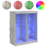 Sideboard with LED Lights Concrete Grey 81x37x100 cm 836717