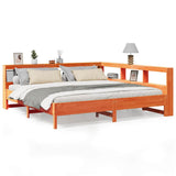 Bookcase Bed without Mattress Wax Brown 180x200 cm Solid Wood Pine 3324414