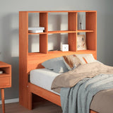 Headboard with Storage Wax Brown 100 cm Solid Wood Pine 855671