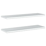 Wall Shelves 2 pcs 100x30x3 cm Silver Stainless Steel 30279