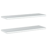 Wall Shelves 2 pcs 100x30x3 cm Silver Stainless Steel 30279