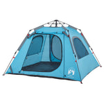 ZNTS Camping Tent Dome 4-Person Blue Quick Release 4004144