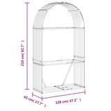 Log Holder Green 120x45x210 cm Galvanised Steel 364542