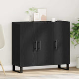 Sideboard Black Oak 90 x 34 x 80 cm Engineered Wood 862955
