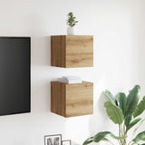 Wall Mounted TV Cabinet 2 pcs Artisan Oak 30.5x30x30 cm 856415