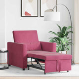Pull out Sofa Bed Single Wine red 90 x 165 x 87 cm Velvet 42002702