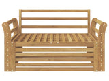Outdoor Sofa Solid Acacia Wood White 3439136