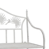 Garden Bench White 104 x 54 x 93cm Steel 42008114