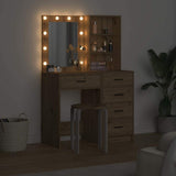 Dressing Table 2 pcs Brown 50 x 41 x 135 cm Engineered Wood 3334208