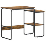 Desk with Storage Smoked Oak 100 x 50 x 75 cm 8007992