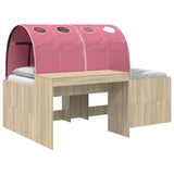 Bed with Tunnel 3 pcs Artisian Oak and Pink Engineered Wood 3423662