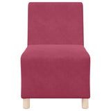 Modular Sofa Unit Armless 3 pcs Wine Red 55 x 74 x 82 cm Velvet 3399808