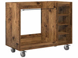 Golf Cabinet with Wheel Plain Old Wood 90 x 45 x 98 cm 899469