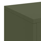 Plant Stand 3 pcs Olive green Steel 865830