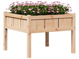 Garden Planter Nature 70 x 70 x 70 cm Solid Pine Wood 8000848