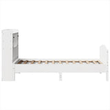 Bookcase Bed without Mattress White 75x190 cm Small Single Solid Wood Pine 3323168