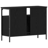 Bathroom Sink Cabinet Black oak 80 x 30 x 60 cm Engineered Wood 862237
