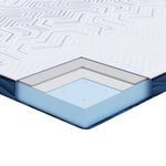 Mattress Pads White and blue 160 x 200 cm Gel Memory Foam 4106272