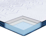 Mattress Pads White and blue 90 x 200 cm Gel Memory Foam 4106267