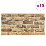 ZNTS 3D Wall Panels with Dark Sand Brick Design 10 pcs EPS 147202