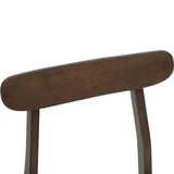 Dining Chair 2 pcs Dark Brown and Light Solid Rubber Wood 42020483