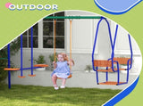 Three-In-One Kids Metal Swing Set with Swing, Glider, Rocking Chair Swing, for Ages 3 years T3398P347542