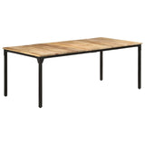 ZNTS Dining Table 200x100x76 cm Rough Mango Wood 321976