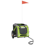 Pet Bike Trailer Green and Grey Oxford Fabric and Iron 93878