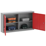 Tool Cabinet with Shelf with Lock Red and Grey 100 x 20 x 55 cm 4103472