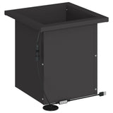 Garden Planter with LED 2 pcs Black 30 x 30 x 30 cm Steel 8008057