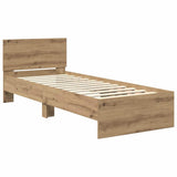 Bed Frame Artisan Oak 75 x 190 cm Engineered Wood 885842