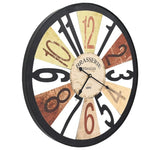 ZNTS Wall Clock Metal 60 cm Multicolour 283863