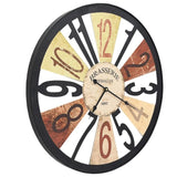 ZNTS Wall Clock Metal 60 cm Multicolour 283863