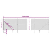 Chain Link Fence with Spike Anchors Green 2.2x25 m 153935