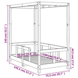 Kids Bed Frame White 70x140 cm Solid Wood Pine 834511