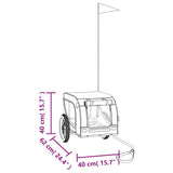 Pet Bike Trailer Black Oxford Fabric and Iron 93996