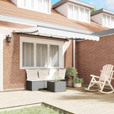Retractable Awning White 350 x 200 cm Fabric 3329726