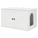 Cat House Gloss White 85 x 55 x 50 cm Engineered Wood 8000729
