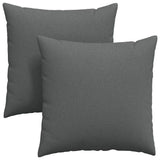 Sofa Pillows 2 pcs Dark Grey 80 x 80 cm Fabric 42014041